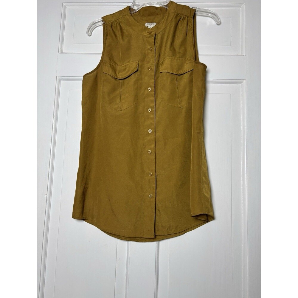 J.CREW Gold (Dijon mustard Color) Sleeveless Scoop Neck Sleeveless Top Size 6